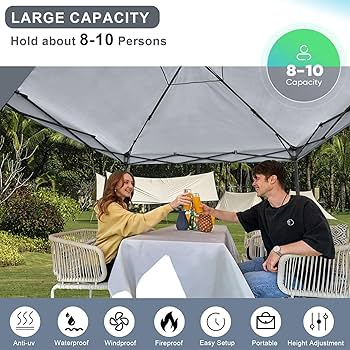 Amazon.com : KAMPKEEPER 10x10 Pop Up Canopy Tent with 2